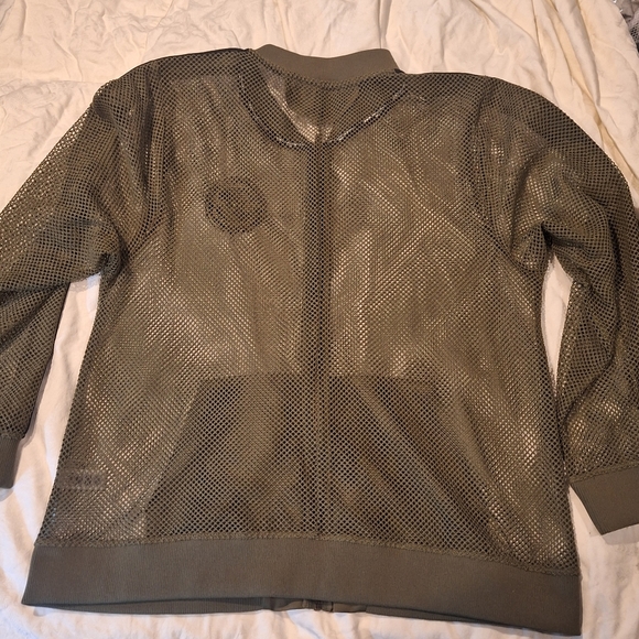 Karl Lagerfeld ParisLogo-Detail Mesh Bomber Jacket - Picture 8 of 12